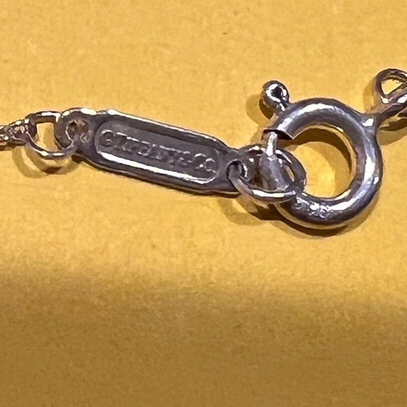 Tiffany Open Teardrop Sterling Silver Necklace - Picture 2 of 3